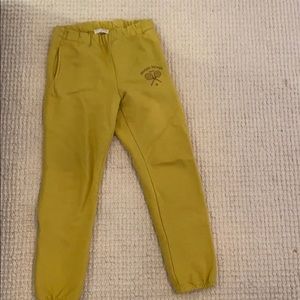 Morgan Stewart Sport yellow sweatpants